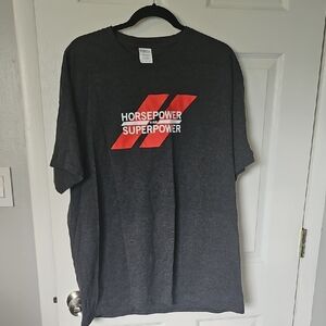Gray Short Sleeve Tee with Bold Graphic Design